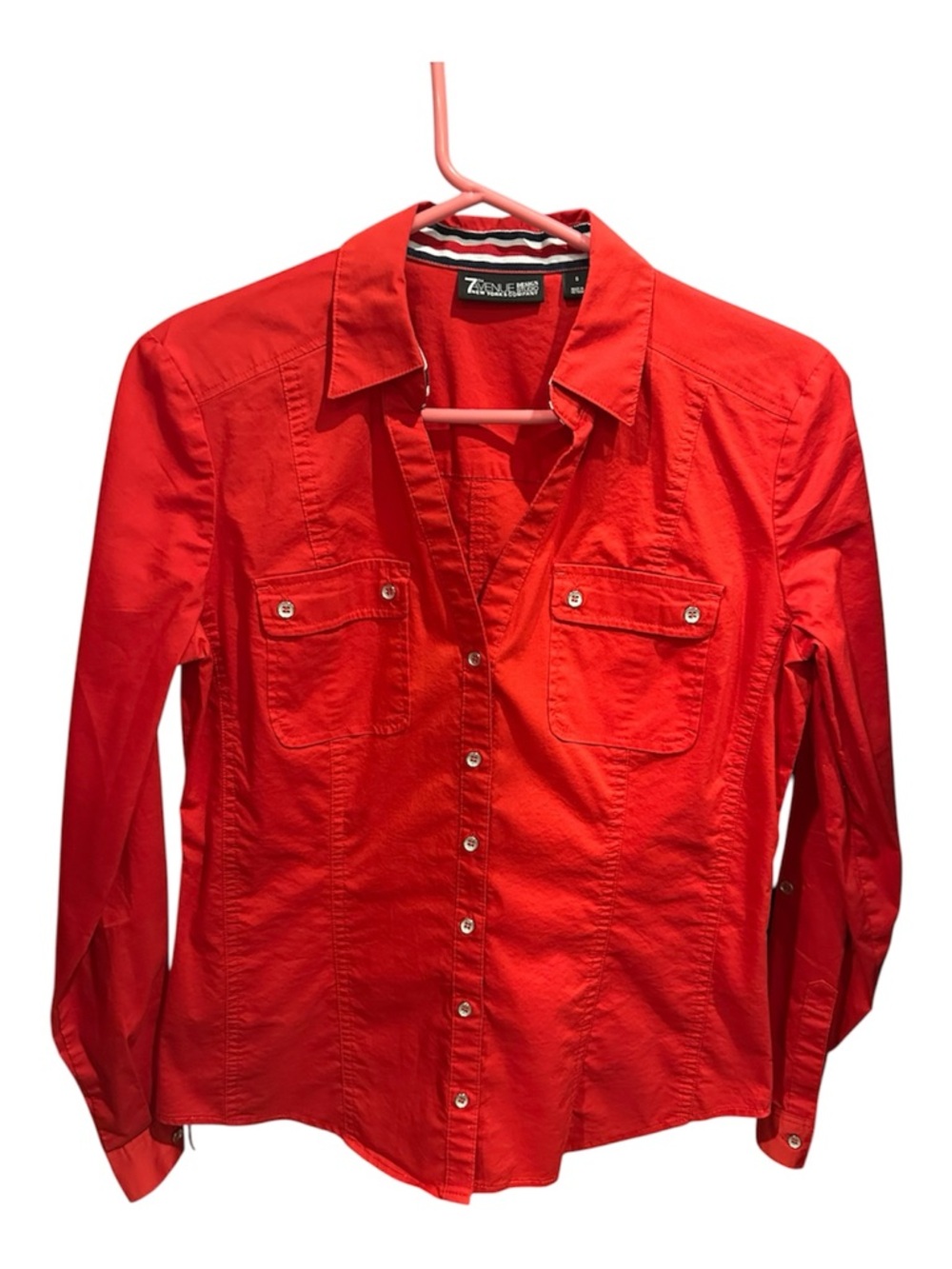 New York & Co. Red Button-Down Women’s Shirt